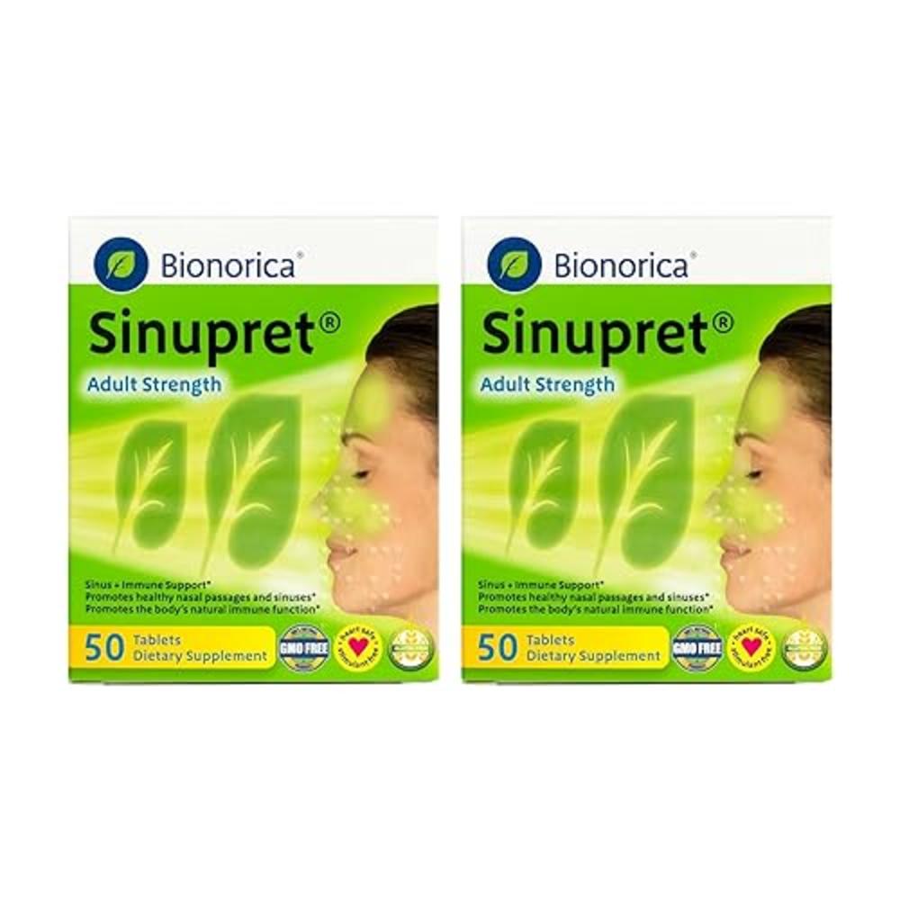 Bionorica the phytolution company Sinupret Adult Strength Sinus + Immune Support All Natural, Fast Acting Herbal Nasal Passage & Immunity Boost Supplement with Ve