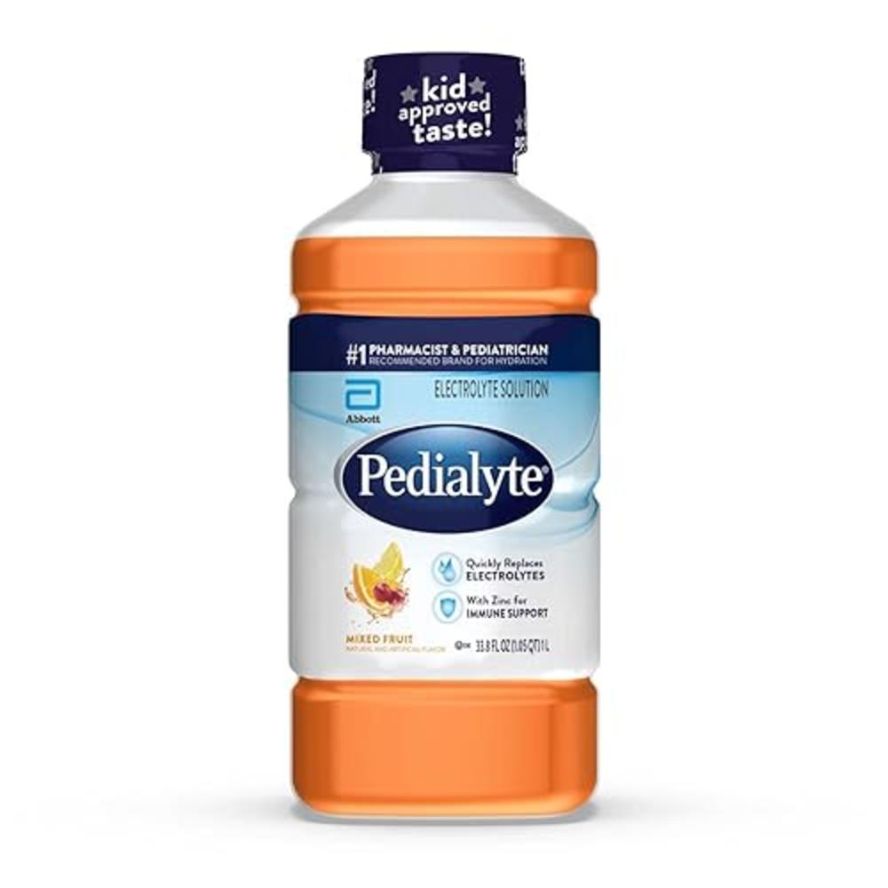 Pedialyte Mixed Fruit Electrolyte Solution, 33.8 Fl Oz Bottle