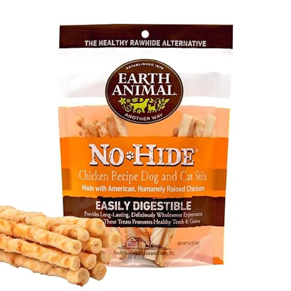 EARTH ANIMAL No Hide Stix Chicken Flavored Natural Rawhide Free Dog Chews Long Lasting Dog Chew Sticks | Dog Treats for Small Do