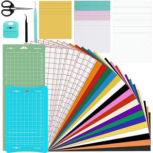 HTVRONT Accessories Bundle for Cricut Joy and Supplies Include Weeding Tools,  Heat Transfer, Adhensive Vinyl Sheets