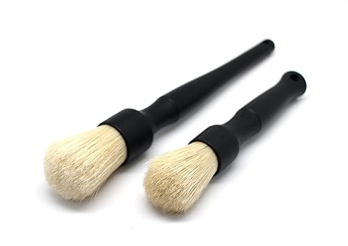 Detail Factory Boar Hair Detailing Brush Set, Comfortable Grip and Heavy-Duty Scrubbing for Interior, Exterior, Engine Bay, Whee