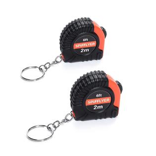Spifflyer 2 Pack Small Tape Measure Keychain Mini Measuring Tape  Retractable 6ft 2M, Metric and Inch
