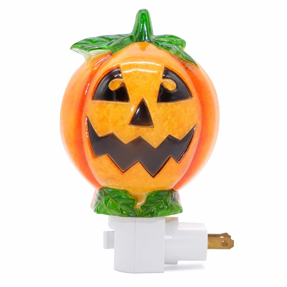 DRomance Pumpkin Plug in Night Light with 360 Degree Swivel Plug Halloween Decoration