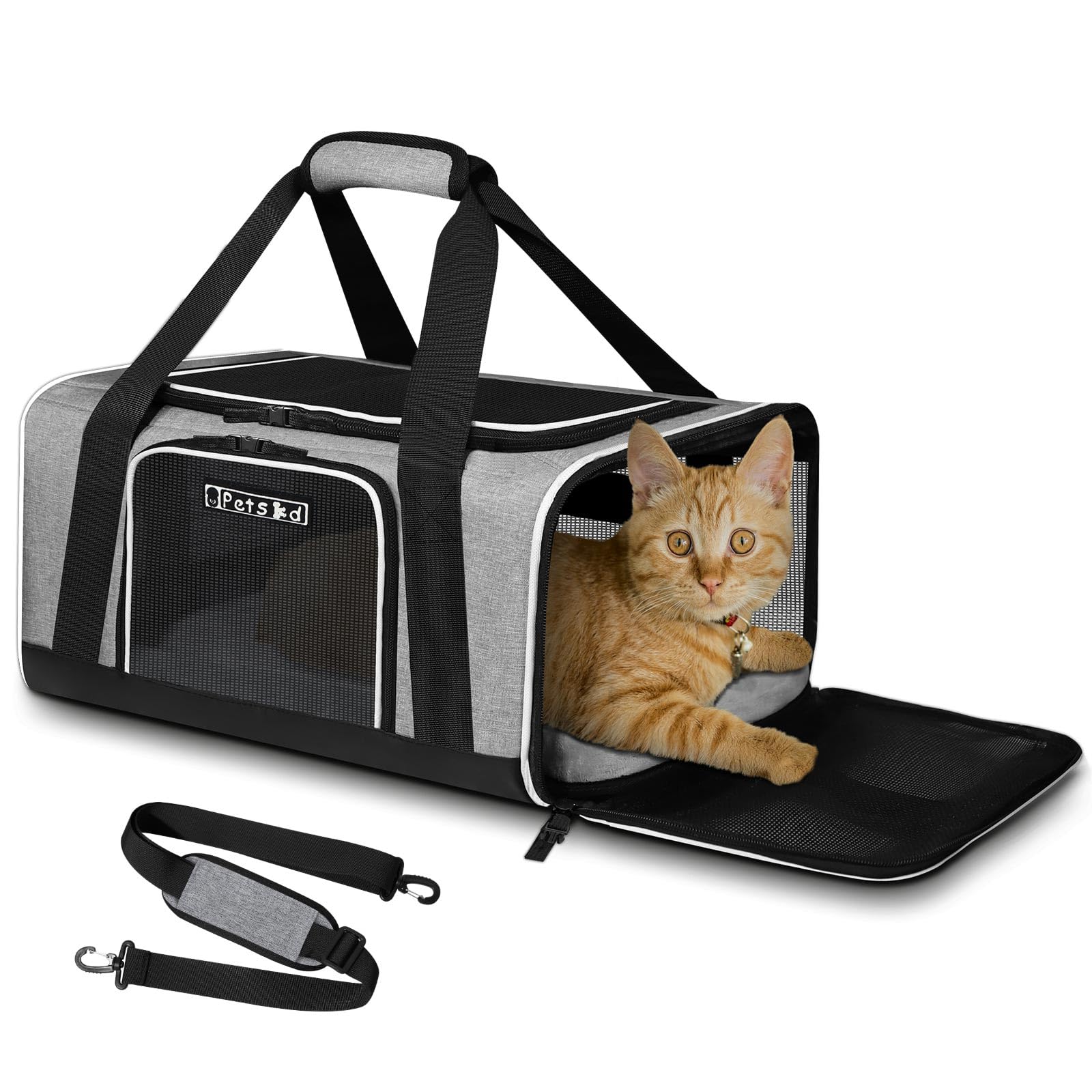 Petskd Pet Carrier 17x12x8.5 JetBlue Allegiant Airline Approved,Pet Travel Carrier Bag for Small Cats and Dogs, Soft Dog Carrier