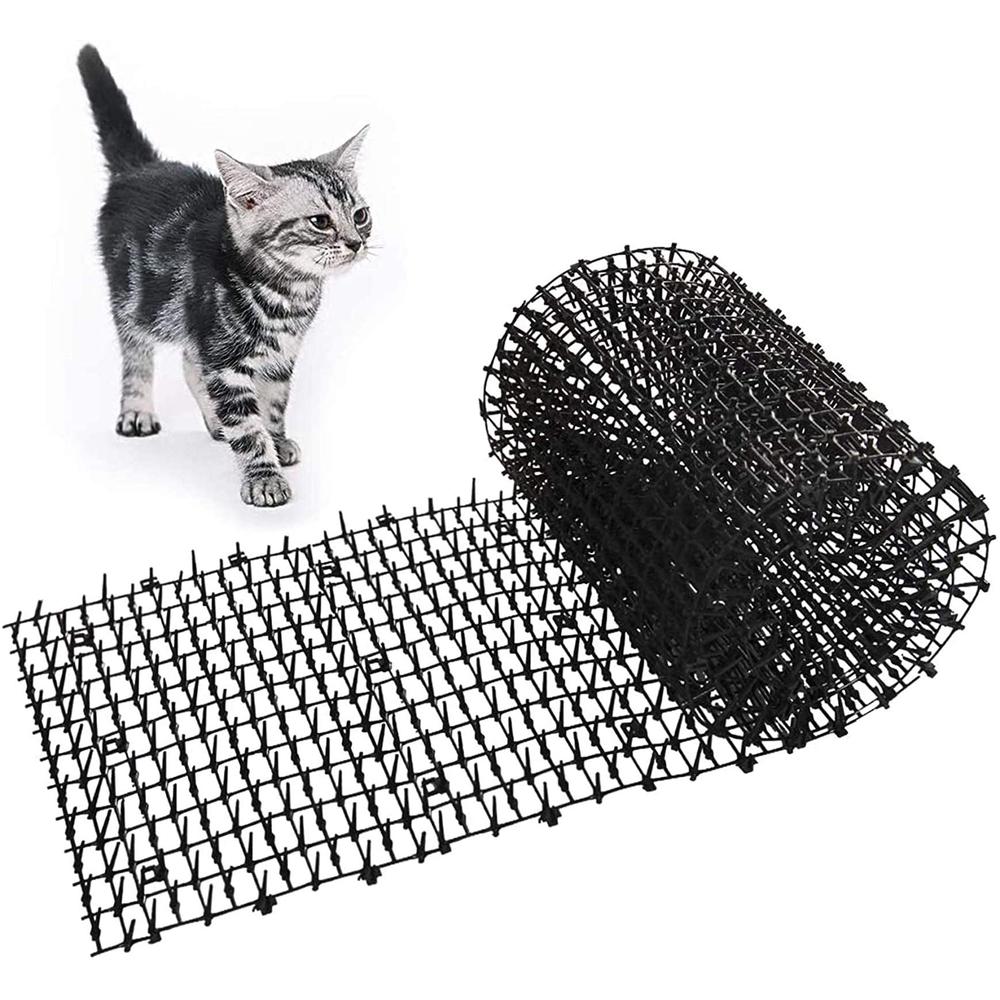 OCEANPAX 2PCS 6.5ft Cat Scat Mat with Spikes, Prickle Strips Network Digging Stopper Outdoor Spike Deterrent Mat, 78 inch x 11 i