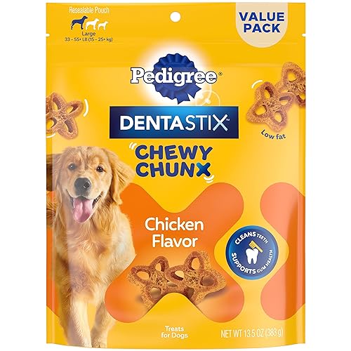 Pedigree DentaStix Chewy Chunx Dental Treats, Large Dog - 13.5 oz