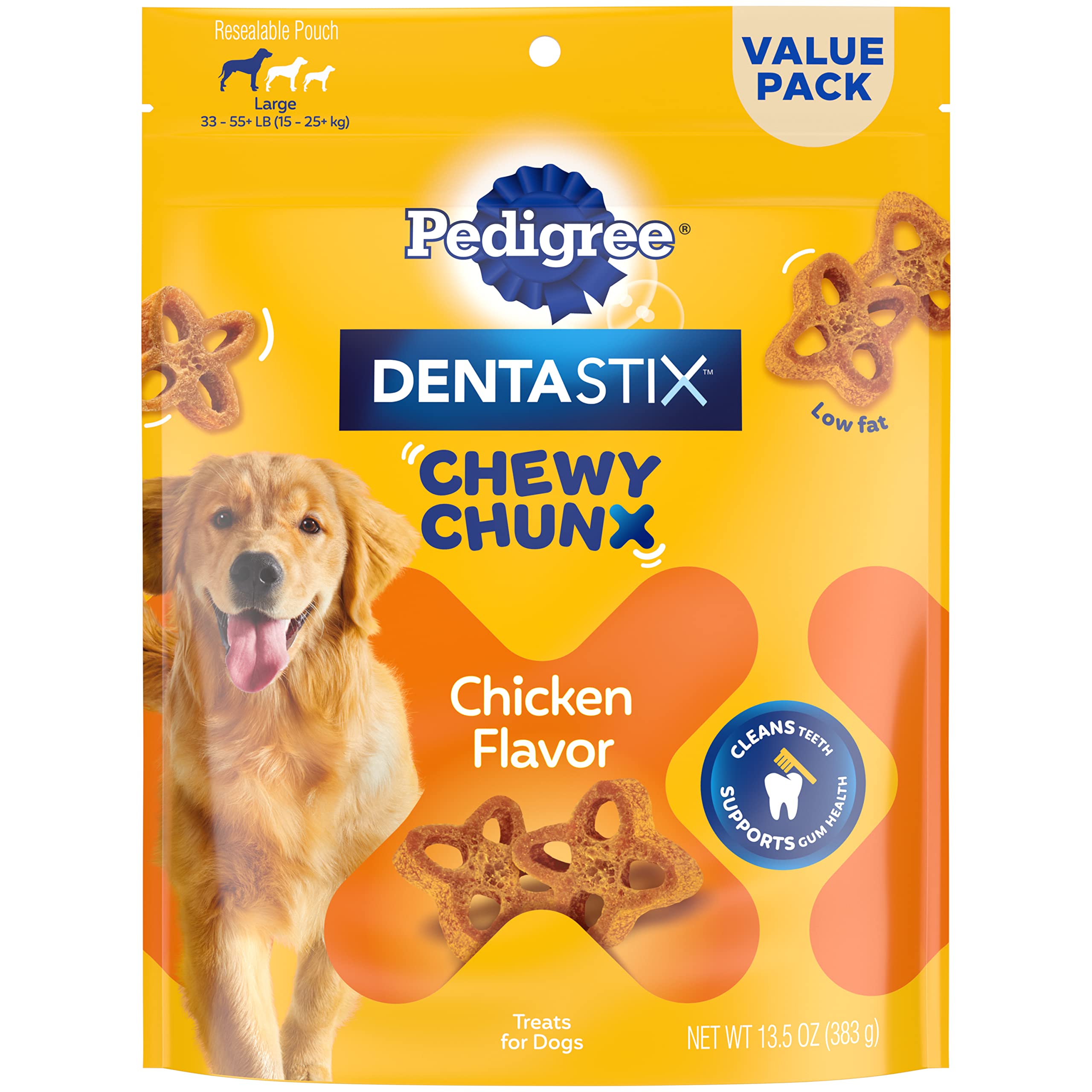 Pedigree DentaStix Chewy Chunx Dental Treats, Large Dog - 13.5 oz