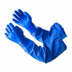 LANON Protection LANON 26" Elbow Length PVC Chemical Resistant Gloves, Heavy-Duty Long Rubber Gloves, Acid, Alkali & Oil Protection, Large