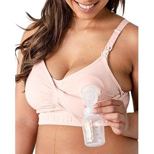 Kindred Bravely Sublime Busty Hands Free Pumping Bra | Patented All-in-One  Pumping & Nursing Bra with EasyClip for F, G, H, I Cup (Pink Heather