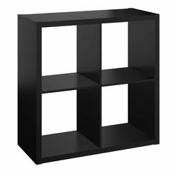 ClosetMaid 4556 Decorative Open Back 4-Cube Storage Organizer, Black
