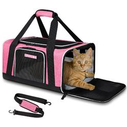 Petskd Pet Carrier 17x11x9.5 Alaska Airline Approved,Pet Travel Carrier Bag for Small Cats and Dogs, Soft Dog Carrier for 1-10 L