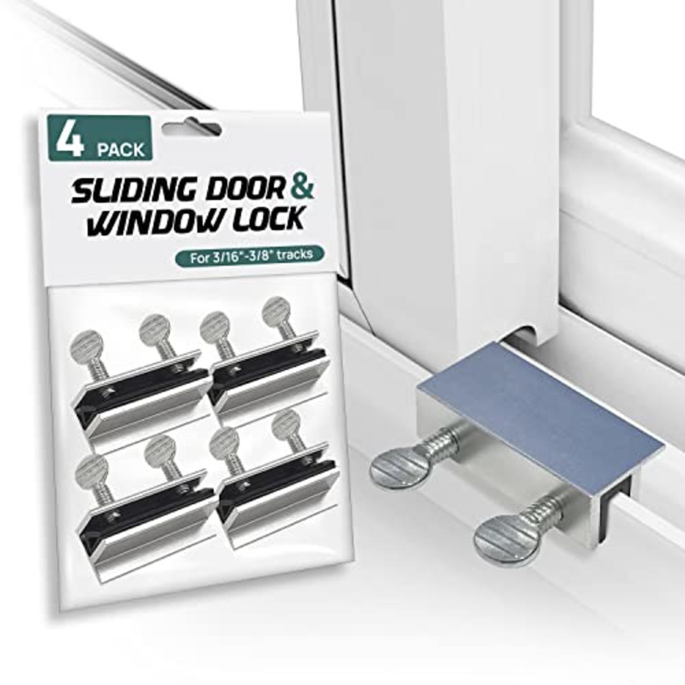 Shop Square Sliding Window and Door Locks (4 Pack), Adjustable Aluminum ...