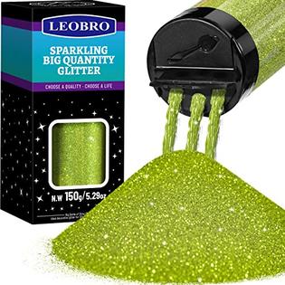 LEOBRO Extra Fine Glitter, 150g/5.29oz Resin Glitter Powder, Fine Glitter  for Crafts, Bulk Metallic