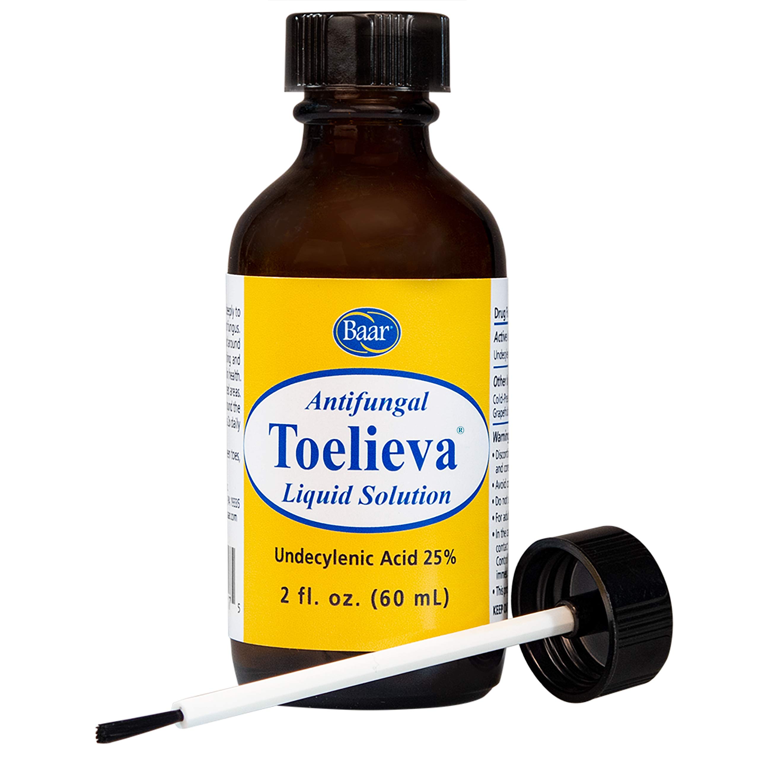 Baar Products - Toelieva Antifungal Liquid Solution - 25% Undecylenic Acid, Organic Olive Oil, Grapefruit Seed Extract - Maximum
