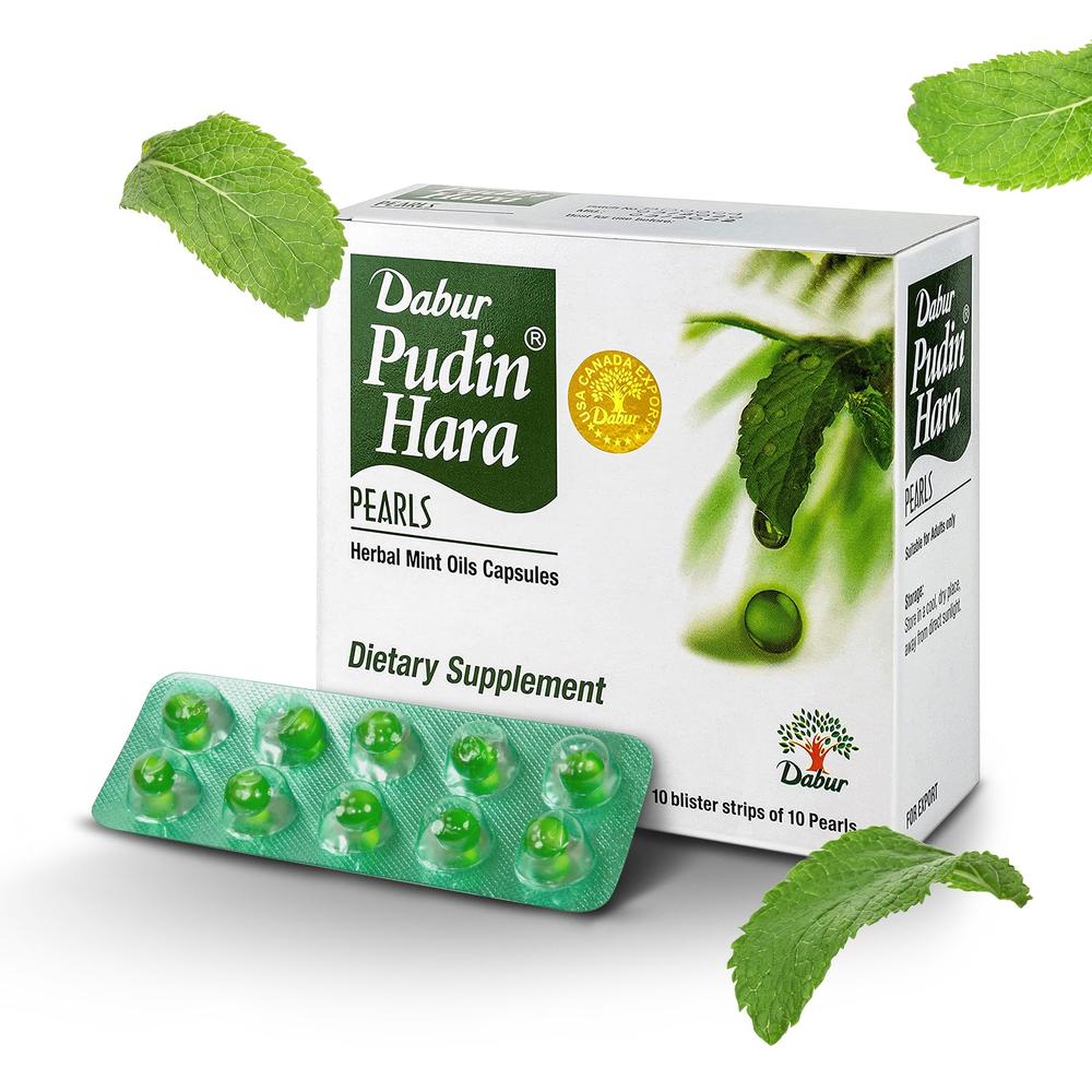Dabur Pudin Hara Pearls - Daily Digestive Care Supplements for Men and Women, Helps Abate Symptoms of Bloating, Acidity, Flatule