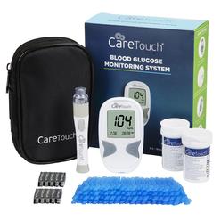 Care Touch Blood Glucose Monitor Kit-Diabetes Testing Kit w/1 Glucometer 100 Caretouch Blood Glucose Test Strips 1 Lancing Devic