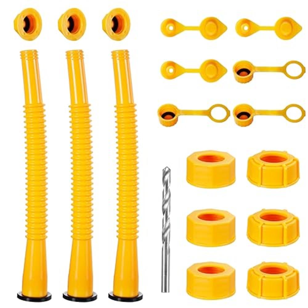 FOANRIY Gas Can Spout Replacement. Gas Can Nozzle 3 Kit, Total Length is 11.2in for Easier use. gas can Mouth Size 1.75in-1.8in can be U