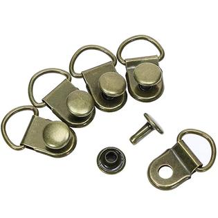 ONLYKXY 50 Pieces Shoe Boot Lace Hooks, Loop Ring with Rivets, Shoe Boot  Buckle (Bronze)