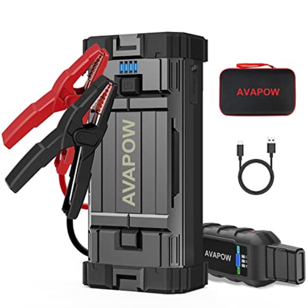 AVAPOW Jump Starter 2000A Peak Portable Battery Jump Starter for Car with Dual USB Quick Charge 3.0(Up to 8.0L Gas or 6.5L Diese