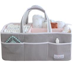 Lily Miles Baby Diaper Caddy - Organizer Tote Bag for Baby Girl Essentials - Baby Shower Basket - Nursery Must Haves - Registry 