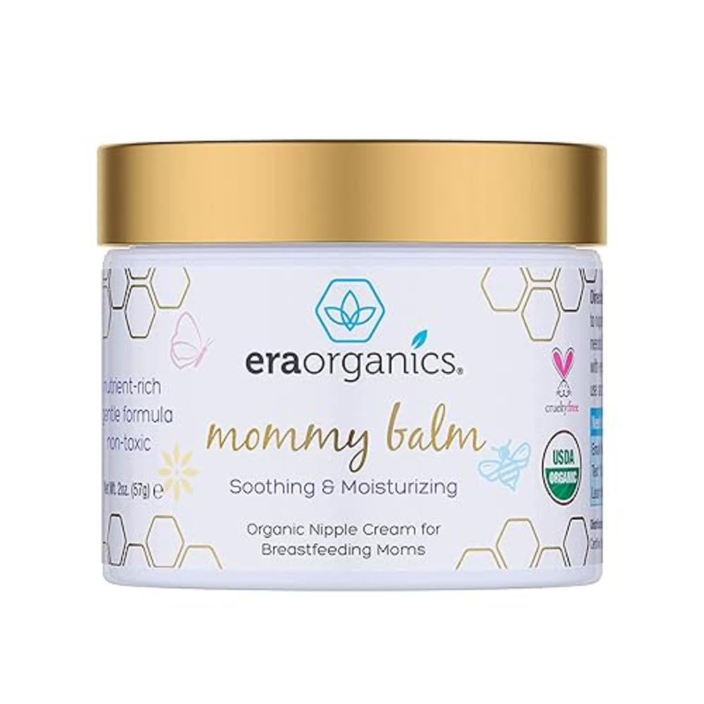 Era Organics Soothing Nipple Butter Breastfeeding Cream - Calming and Moisturizing for Chapped, Sensitive Skin - USDA Organic Ni