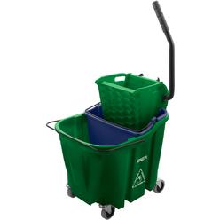 Carlisle FoodService Products Omnifit Mop Bucket with Side Press Wringer and Soiled Water Insert for Floor Cleaning, Kitchens, R
