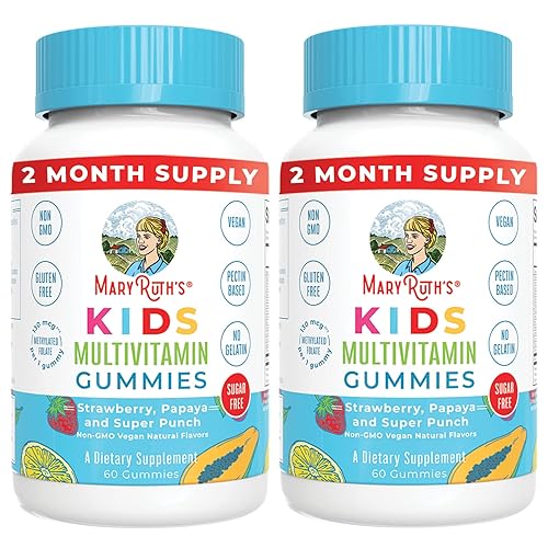 MaryRuth Organics MaryRuth's Kids Multivitamin Gummies | 2 Month Supply | Sugar Free | Kids & Toddlers Ages 2+ | Essential Vitamins C, D3, Zinc | 