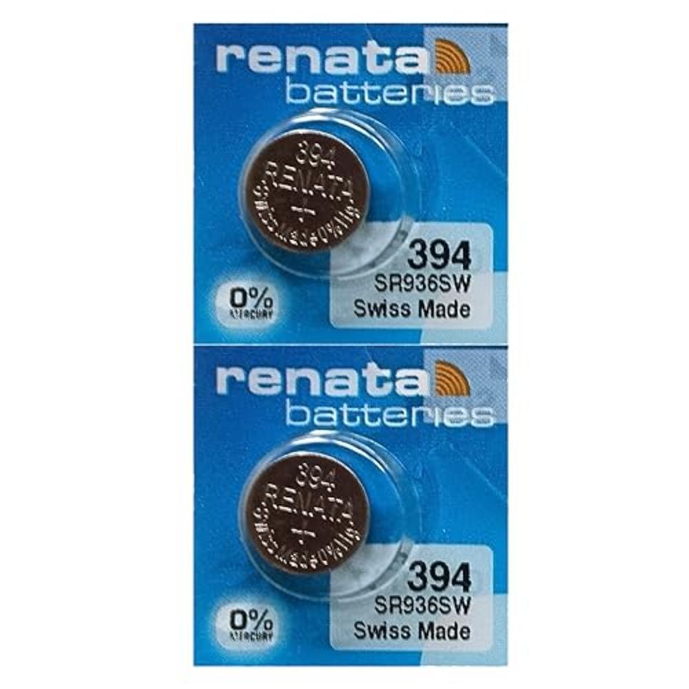 Renata Batteries Renata 394 SR936SW Batteries - 1.55V Silver Oxide 394 Watch Battery (2 Count)