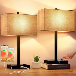 Night Stand Amazon Lamps Bedside Night Stand Lamps Reyokale Set Of