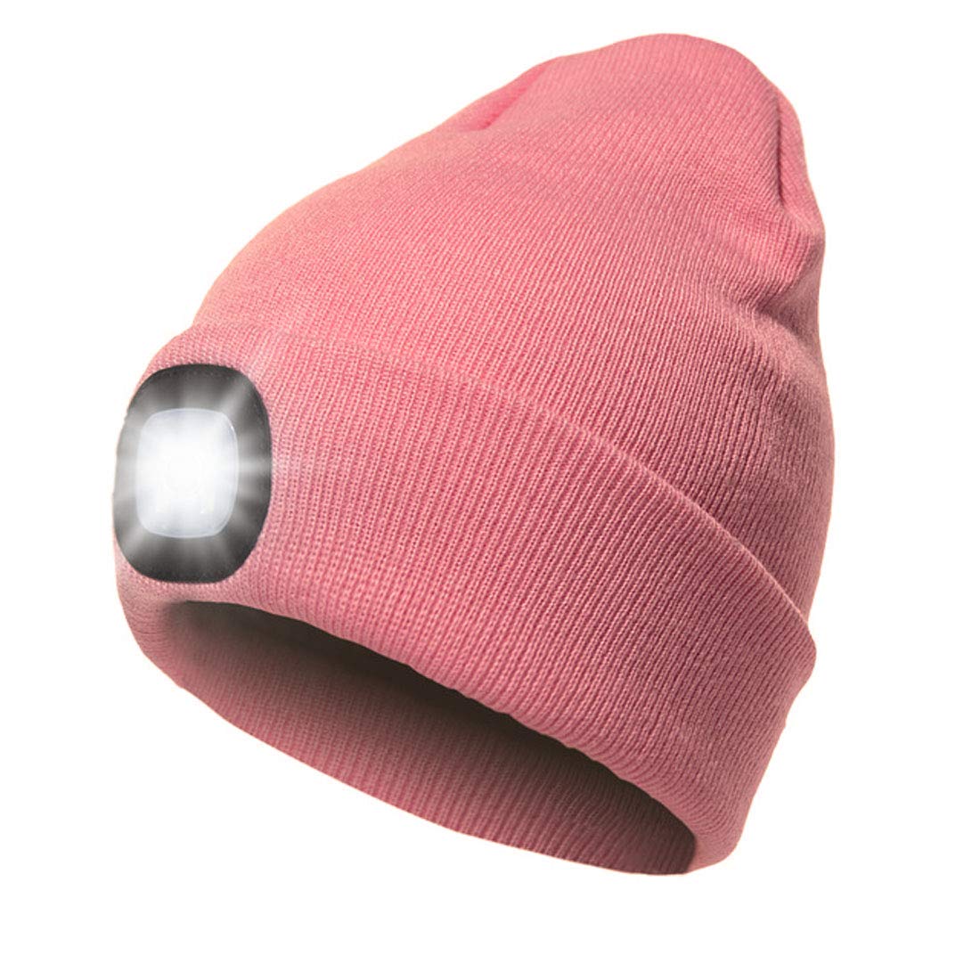 CENSGO Beanie with Light, USB Rechargeable Knitted Lighted Hat, Easter Gifts for Men Dad Him Women Her, Unisex Lighted Beanie for Walki