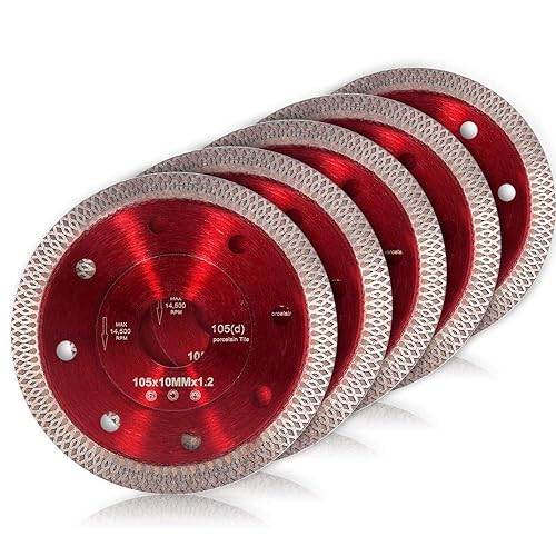 casaverde 4 in Super Thin Dry Wet Diamond Porcelain Saw Blades Ceramic Cutting Disc Wheels for Cutting Tile Porcelain Granite Marbles(91-5