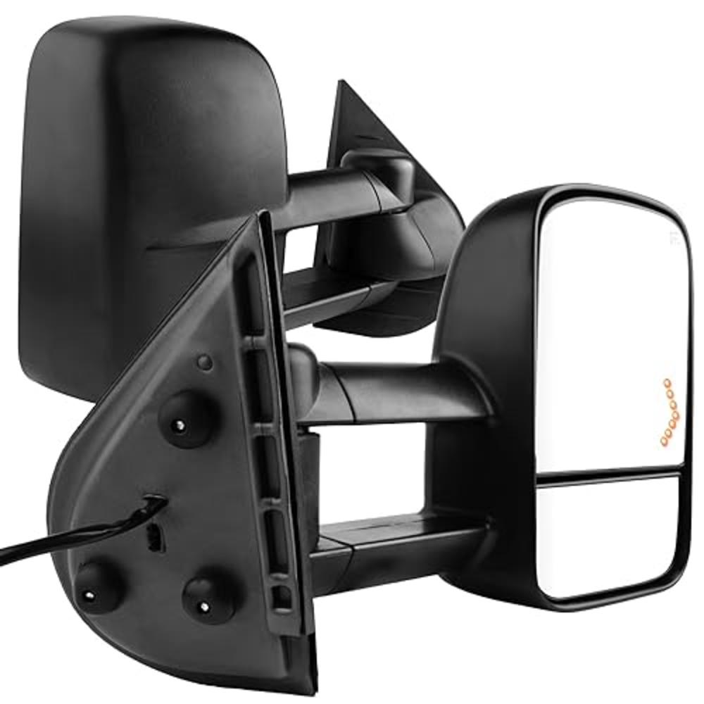AUTOSAVER88 Tow Mirrors Compatible with 2007-2014 Chevy Silverado GMC Sierra, Power Heated Driver and Passenger Side Replacement