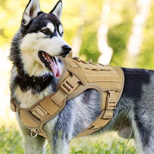WINGOIN Tactical Dog Harness Vest with Handle Tactical Dog