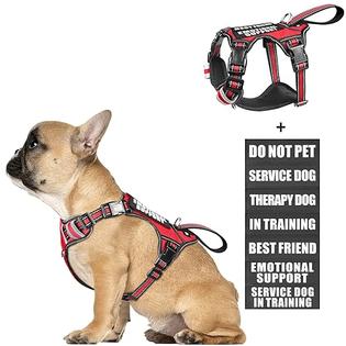 WINSEE Service Dog Vest No Pull Dog Harness with 7 Dog Patches, Reflective Pet  Harness with