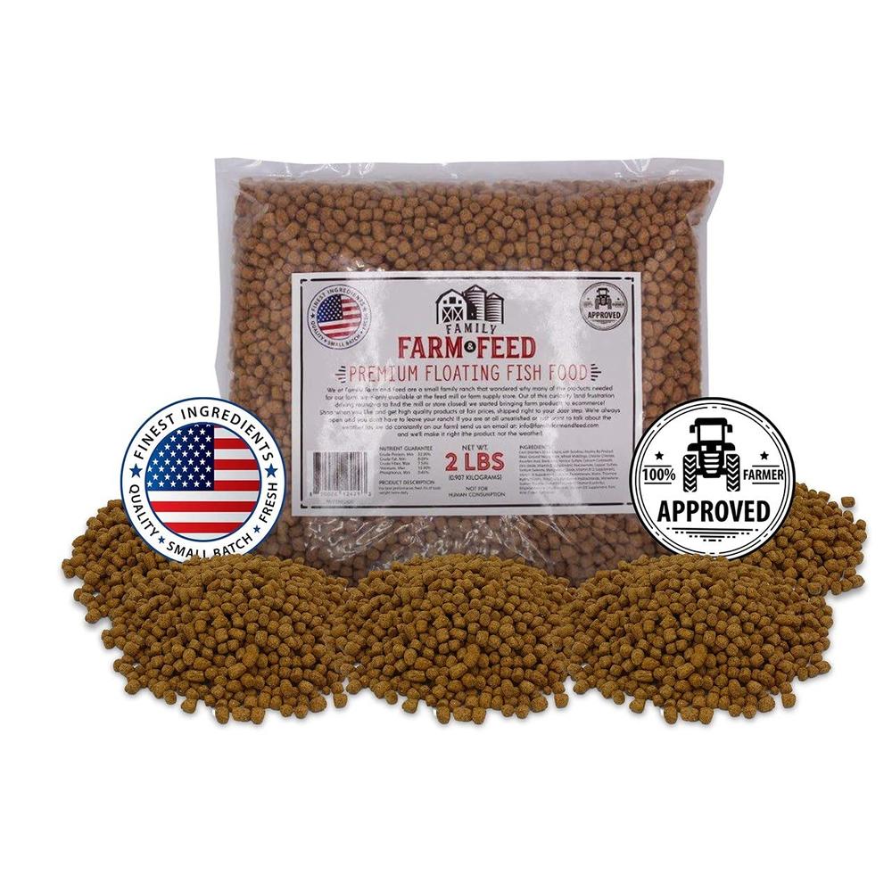 FAMILY FARM AND FEED | Premium Floating Fish Food | Pond and Lake | Pellets | 2 Pounds