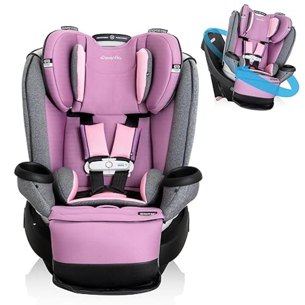 Evenflo Gold Revolve360 Extend All-in-One Rotational Car Seat with SensorSafe (Opal Pink)