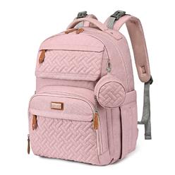 BabbleRoo Diaper Bag Backpack, Unisex Bags with Changing Pad, Pacifier Case & Stroller Straps, Multifunction Waterproof Travel B