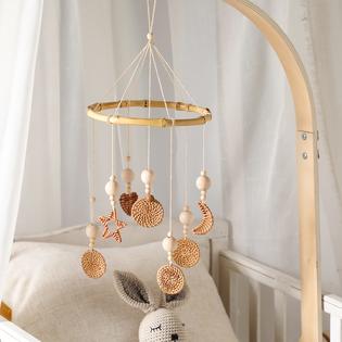 Let's Make Baby Crib Mobile Modern Boho Baby Mobile for Crib