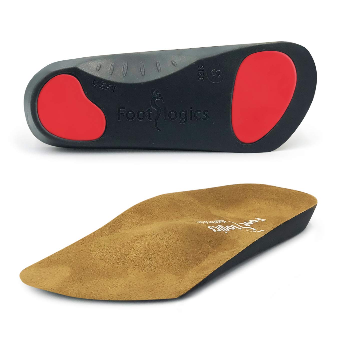 Foot logics Footlogics 3/4 Length Orthotic Shoe Insoles with Built-in Raise for Ball of Foot Pain, Morton’s Neuroma, Flat Feet - Metatarsalg