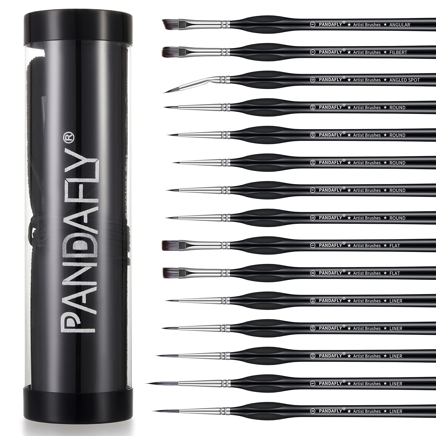 Pandafly P908-15 PANDAFLY Detail Paint Brushes Set, 15pcs