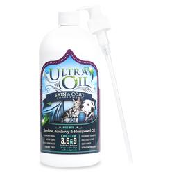 Ultra Oil Skin & Coat Supplement Ultra Oil Skin and Coat Supplement for Dogs and Cats with Hemp Seed Oil, Flaxseed Oil, Grape Seed Oil, Fish Oil for Relief from 