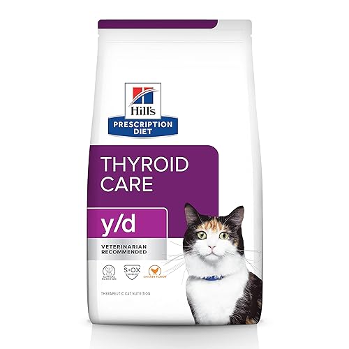 Hill's Prescription Diet y/d Thyroid Care Dry Cat Food, Veterinary Diet, 8.5 lb. Bag
