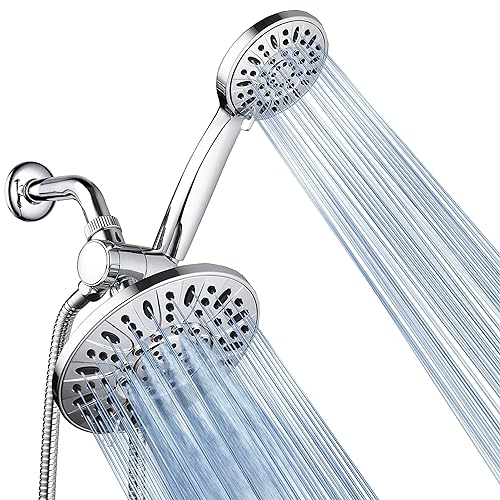 AquaDance for California Homes - 48-mode 7 inch Rain & Handheld Shower Head Combo with Flow-Boost Kit for up to 40% More Water P