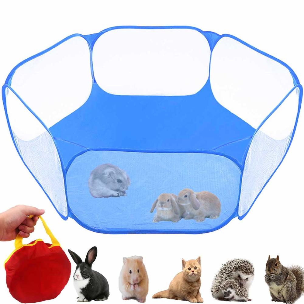 GABraden Small Animals Tent,Reptiles Cage,Breathable Transparent Pet Playpen Pop Open Outdoor/Indoor Exercise Fence,Portable Yar