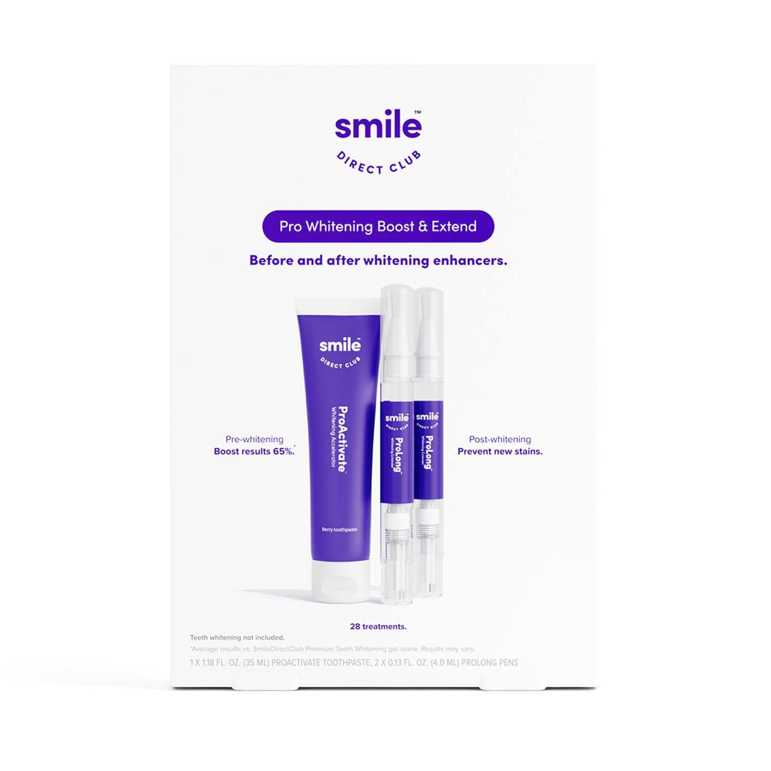 SmileDirectClub Pro Teeth Whitening Gel System Refill & Extend - Professional Strength Hydrogen Peroxide - Pain Free and Enamel 