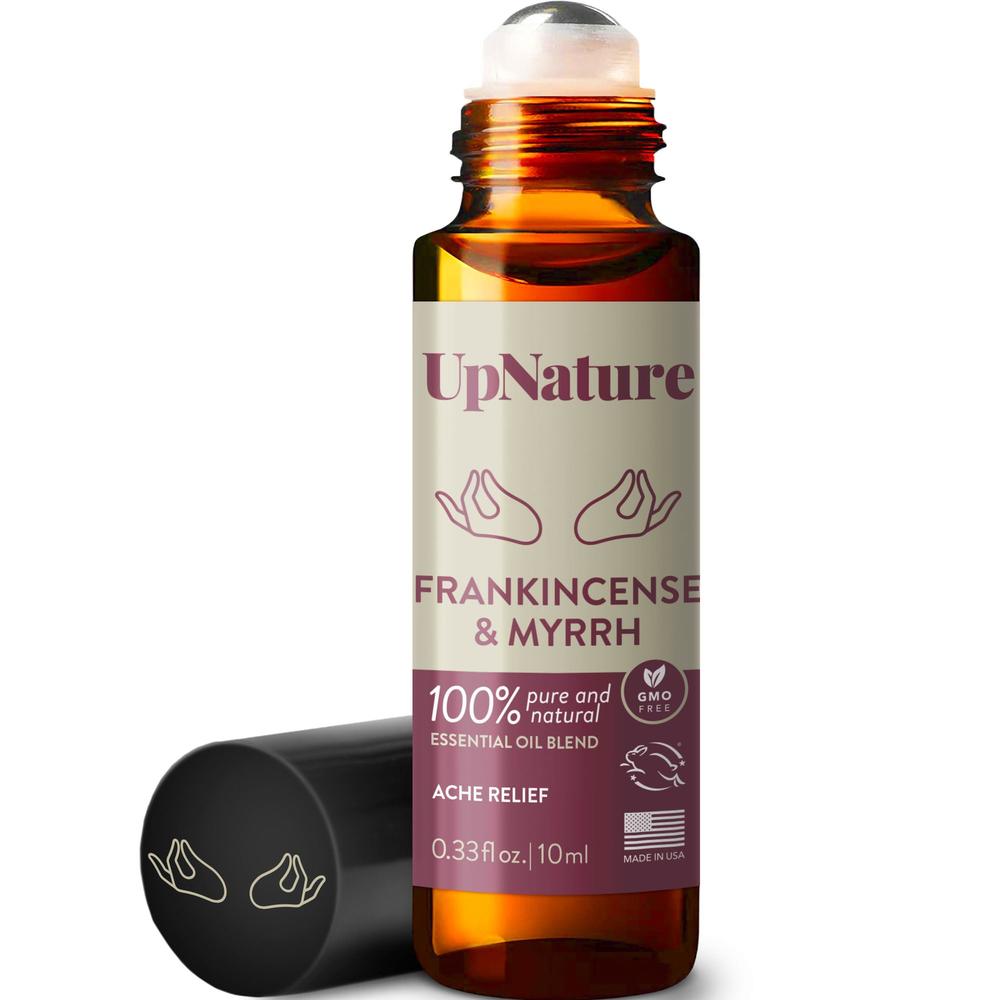 UpNature Frankincense and Myrrh Essential Oil Roll On-Natural Frankincense Essential Oils & Myrrh Essential Oil for Body Aches & Stiffnes