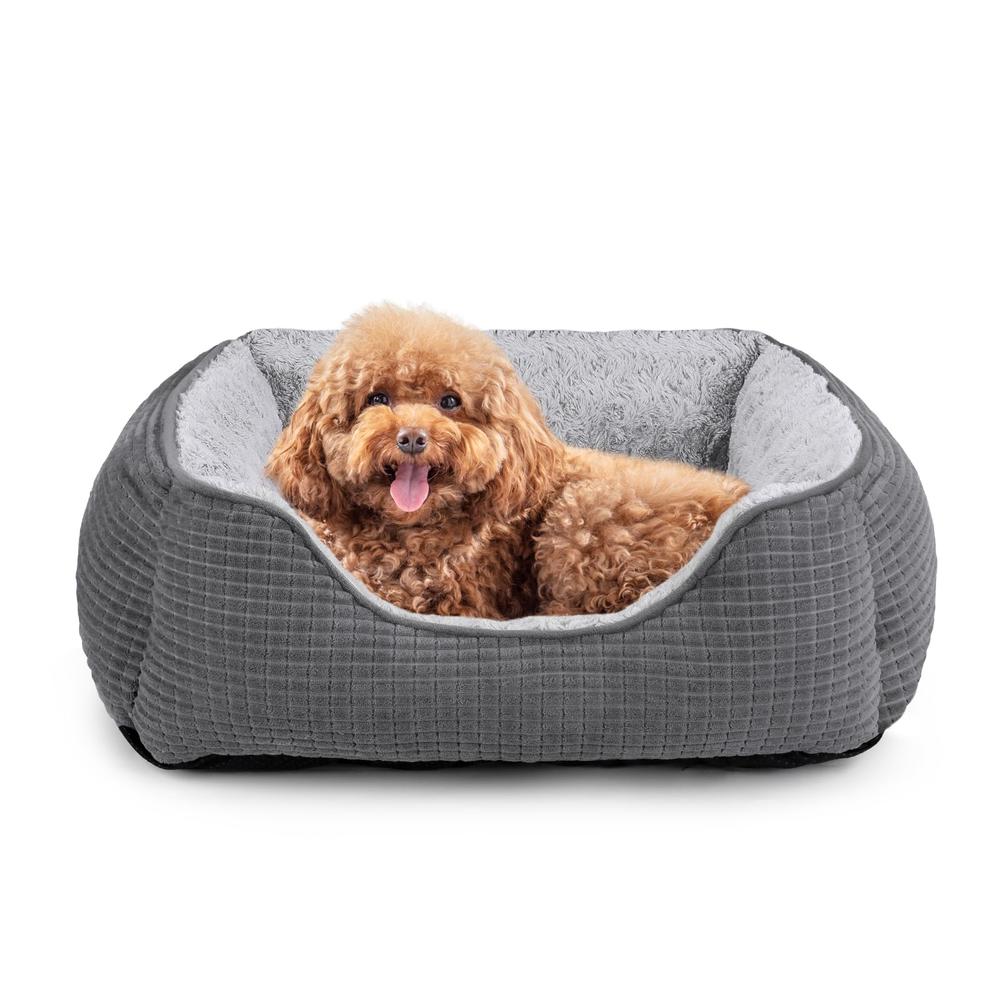 MIXJOY Small Dog Bed for Small Medium Large Dogs, Washable Orthopedic Dog Sofa Bed, Durable Rectangle Pet Bed, Soft Sleeping Cat