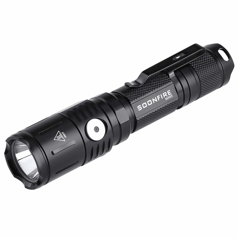 soonfire MX65 Tactical Flashlight 1060 Lumens Built-in a Fast Charging Rechargeable LED Handheld Flashlights 5 Brightness Waterp
