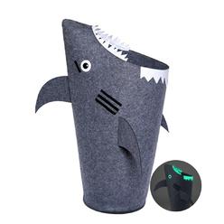 PIKL Glow in the dark Shark Hamper for Kids Unique Patented Design Large Durable Ideal for Toy Storage Kids Laundry Hamper Boys 