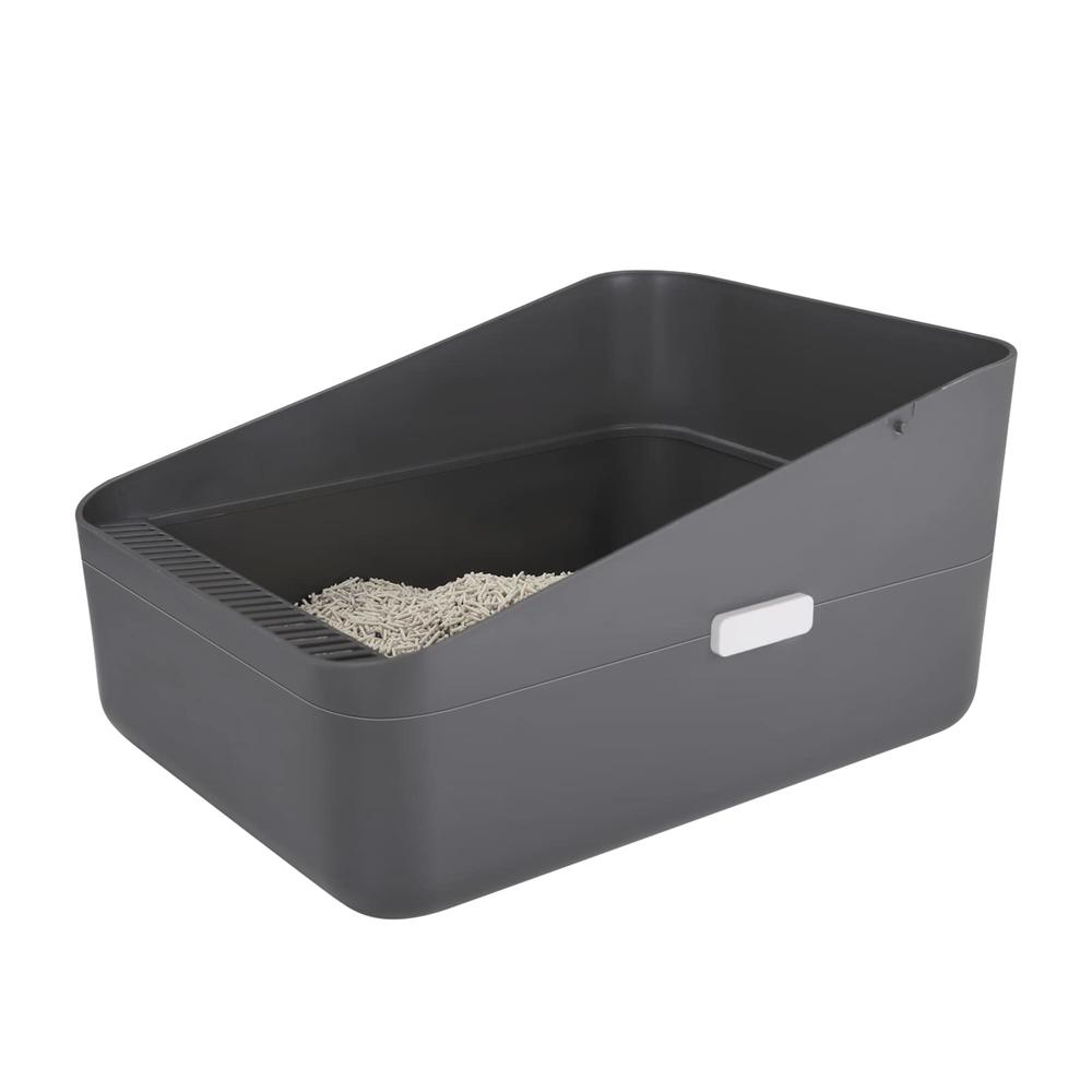 Sfozstra Open Litter Box,Prevent Sand Leakage, Secure and Odor Litter Box, Durable High Side Sifting Litter Box for Small Cats, 